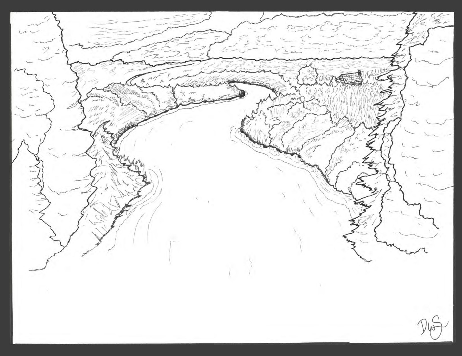 What's in Your River?, a watercolor marker print by Dylan